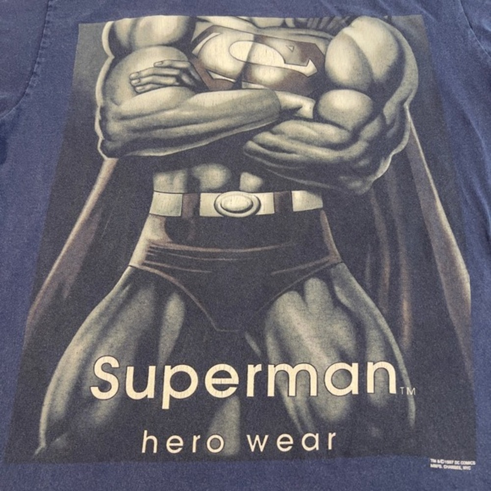 Vintage 1997 DC‎ Comics Superman Hero Wear T Shirt Mens Large Single Stitch